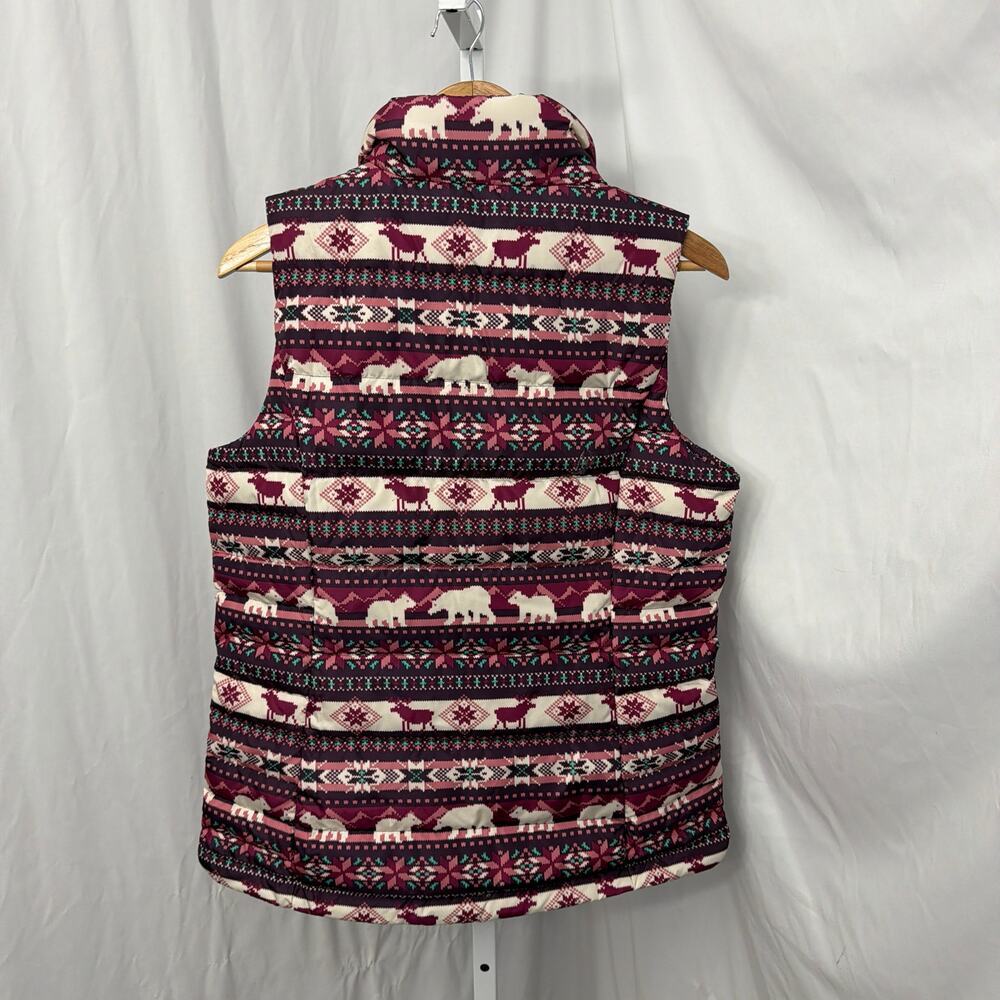 Lands End Vest Womens Medium Tall Down Puffer Purple - Picture 9 of 10